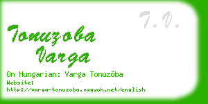 tonuzoba varga business card